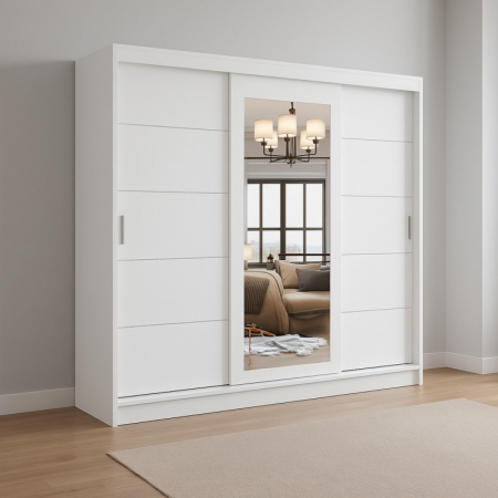 Dulapuri / Dressinguri - Dulap David Alb 250CM Lungime