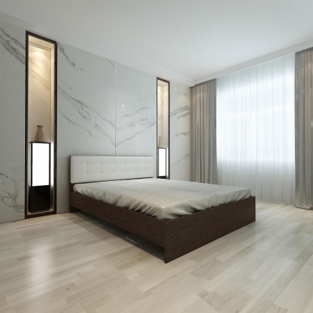 Paturi - Pat INO Wenge/Alb 160x200cm Cu Saltea 160x200cm