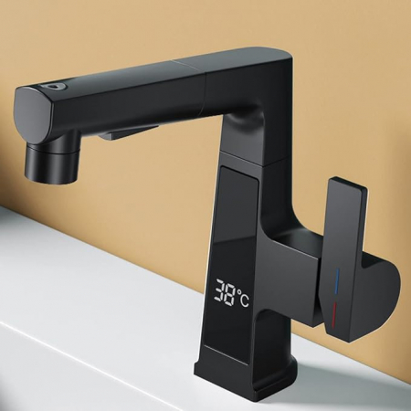 Baterie Lavoar Cu Ecran Digital, S04, Negru, 3 moduri spalare [2]