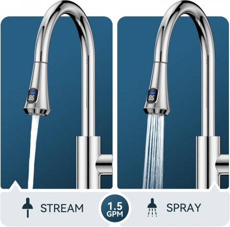 Robinet S100, Afisaj Digital Al Temperaturii, Culoare Silver [6]