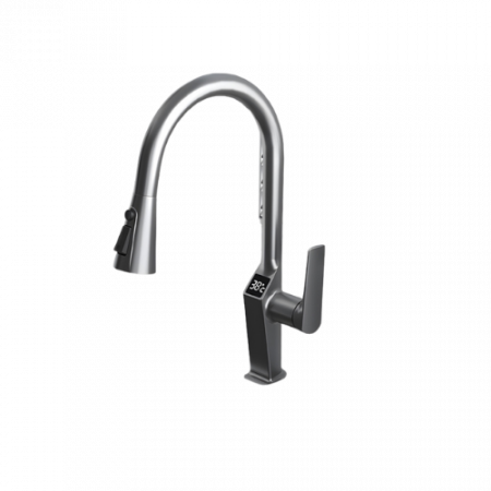 BAIE - Robinet S99, Afisaj Digital Al Temperaturii, Culoare Gri