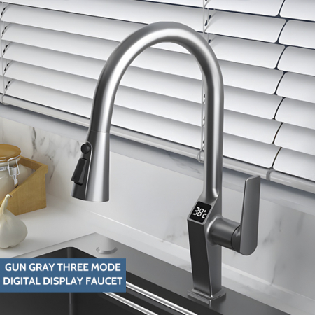 Robinet S99, Afisaj Digital Al Temperaturii, Culoare Gri [1]