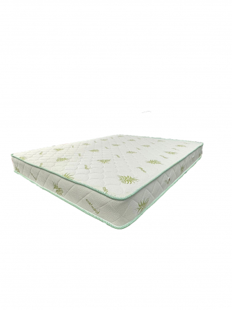 Saltele - Saltea Ortopedica Aloe Vera 20cm Grosime, Arcuri si spuma Poliuretanica, butoni de aerisire, 2 fete iarna-vara