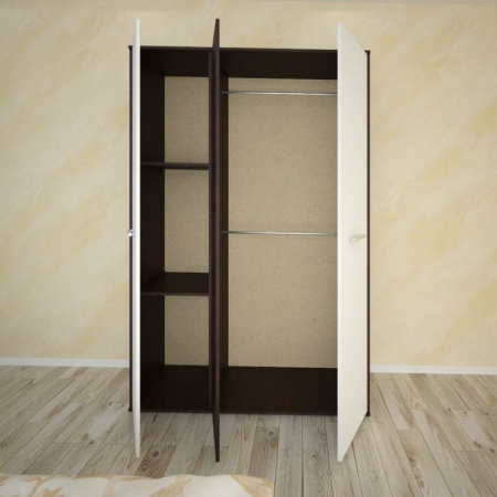 Set Mobila De Dormitor Hera Alb, pat 160x200cm,  dulap cu oglinda 124x187cm, noptiere , saltea inclusa [2]