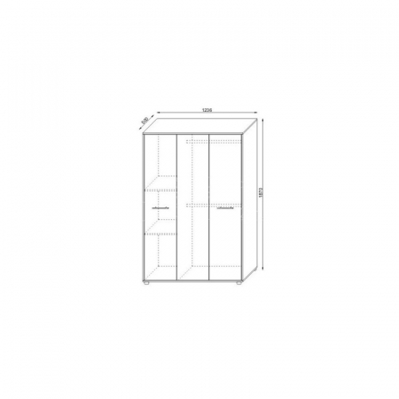 Set Mobila De Dormitor Hera Sonoma/Alb, pat 160x200cm,  dulap cu oglinda 124x187cm, noptiere , saltea inclusa [1]