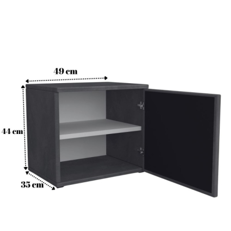 Set Mobila De Dormitor Eric Gri Cu Extensii, pat Eric cu extensii tapitat Gri 160x200cm, dulap usa tapitata 150cm, 2 noptiere tapitate si saltea 160x200cm [2]