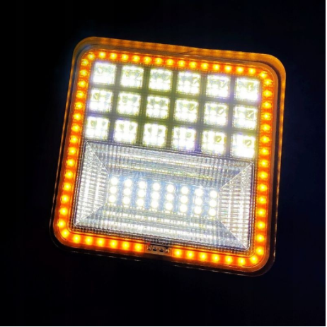 Proiector LED SMD auto OffRoad 126W indicator, LVT, 10-60V DC, 8820lm, Flood Beam 30 si 60 grade, IP67, carcasa aluminiu [4]