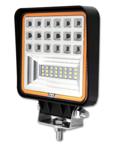 Proiector LED SMD auto OffRoad 126W indicator, LVT, 10-60V DC, 8820lm, Flood Beam 30 si 60 grade, IP67, carcasa aluminiu [6]