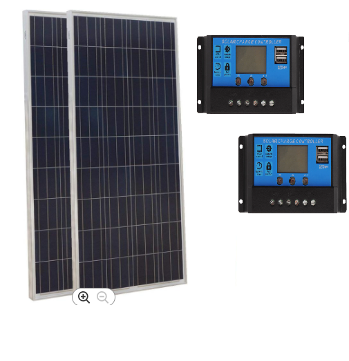 Panouri Solare Fotovoltaice Set 2 panouri 240w 2 Regulator Tensiune [1]
