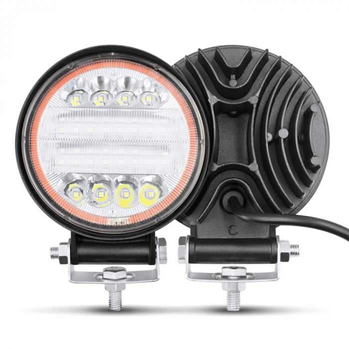 Proiector,angel eyes Led 120w 6000k Offroad,atv,utilaje,tractoare,jeep,remorci,stivuitoare, [4]