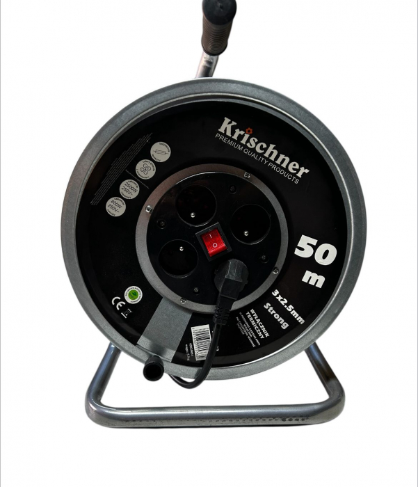 Prelungitor Rola curent Metal 50M 3X2,5 2500W,Krischner [2]