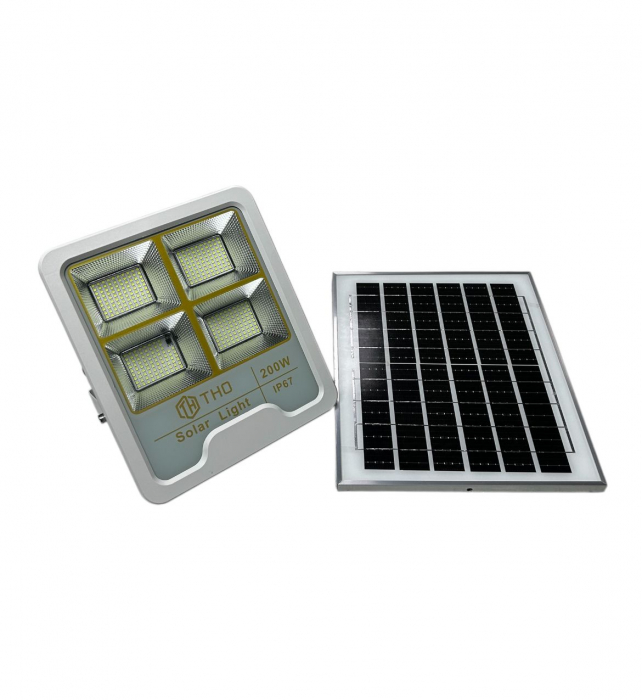 Proiector Solar 200w IP 67 cu panou solar [4]