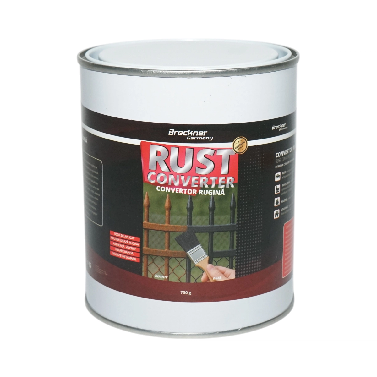Convertor rugina solutie neutralizare si indepartare rugina 750g Breckner Germany [2]