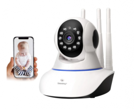 Camera Video Wifi Baby Monitor 3 Antene 1080P 360° [0]