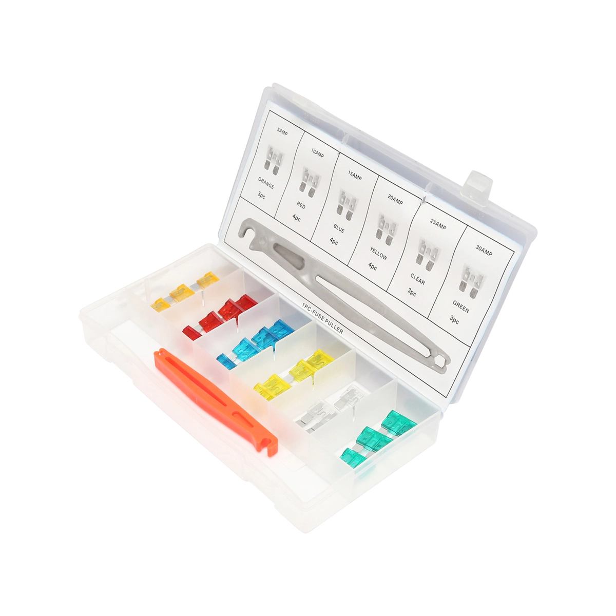 Led Bar - Trusa sigurante electrice auto plate medii si cleste scos sigurante 22 piese Breckner Germany