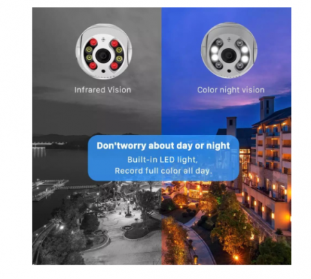 Camera Video,Supraveghere Wifi 360 2 antene night vision,senzor miscare [2]