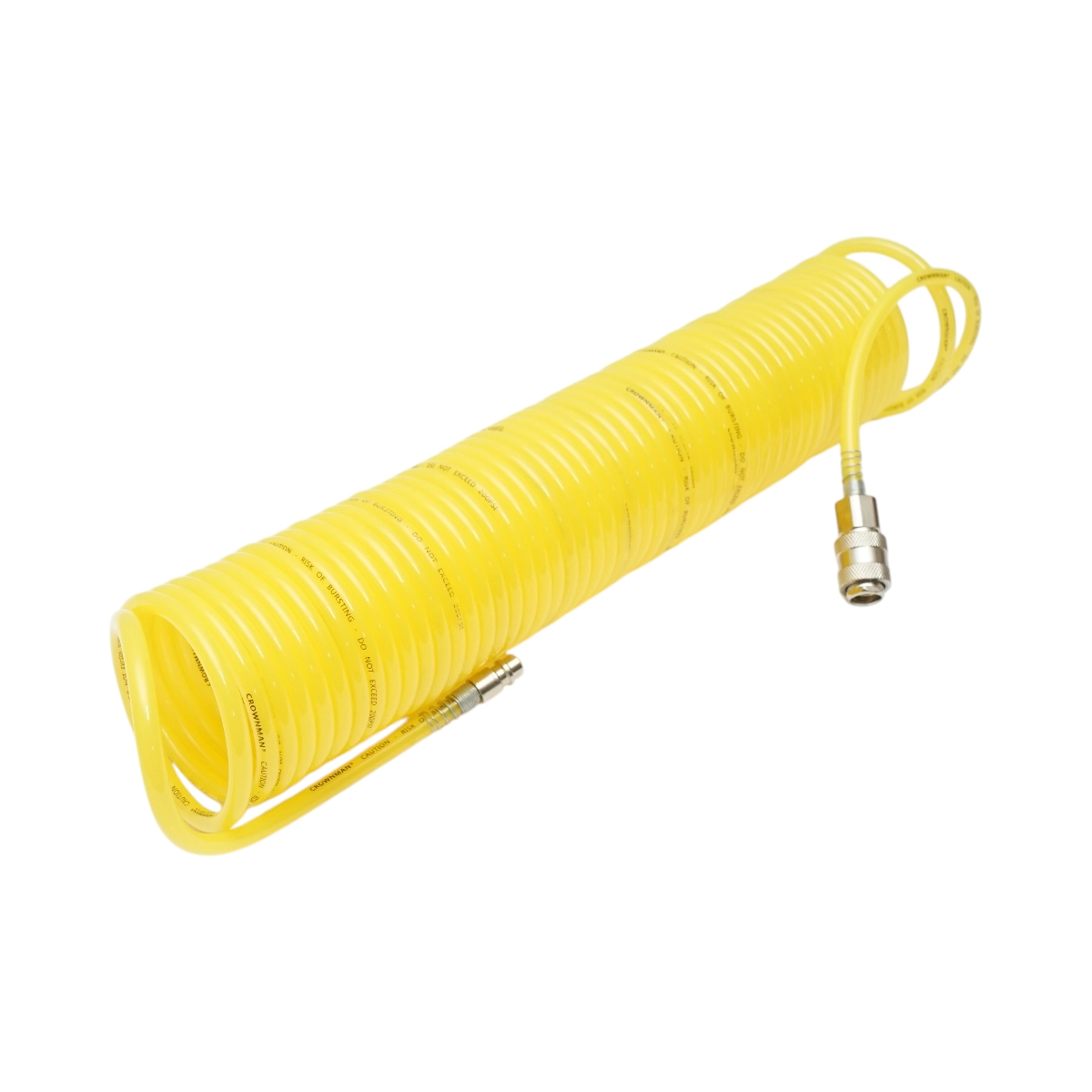Accesorii - Furtun aer comprimat spiralat 15m,5mm, cupla rapida 1/4 Crownman
