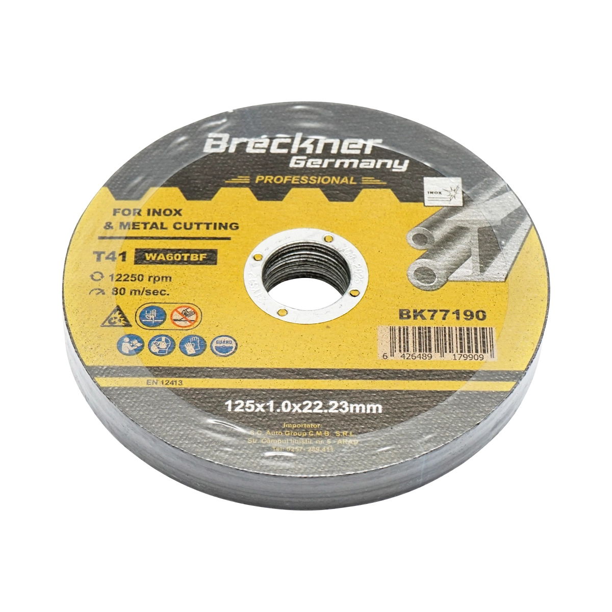 Aparate De Sudura si Accesorii - Panza disc flex pentru taiat si polizat inox 10 bucati T41 125x1.0x22mm Breckner Germany