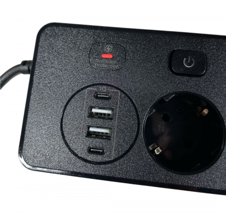 Prelungitor 2M 4 Prize usb 4 3250W BKL-504​​​​​​​ THO​​​​​​​ [3]