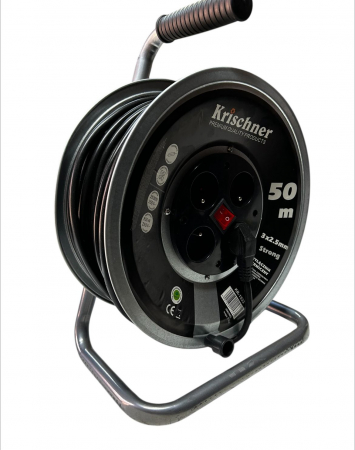 Accesorii - Prelungitor Rola curent Metal 50M 3X2,5 2500W,Krischner