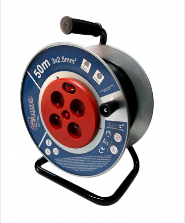 Accesorii - Prelungitor electric 50m cu tambur metalic 3X2,5 2800W