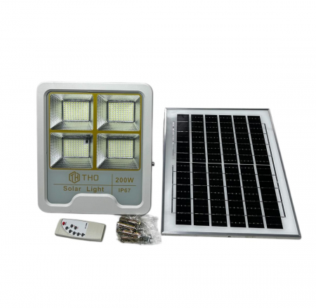Lampi Solare&Proiectoare - Proiector Solar 200w IP 67 cu panou solar