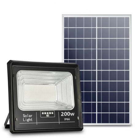 Proiector Solar 200w IP 66 cu panou solar Jortan  [0]