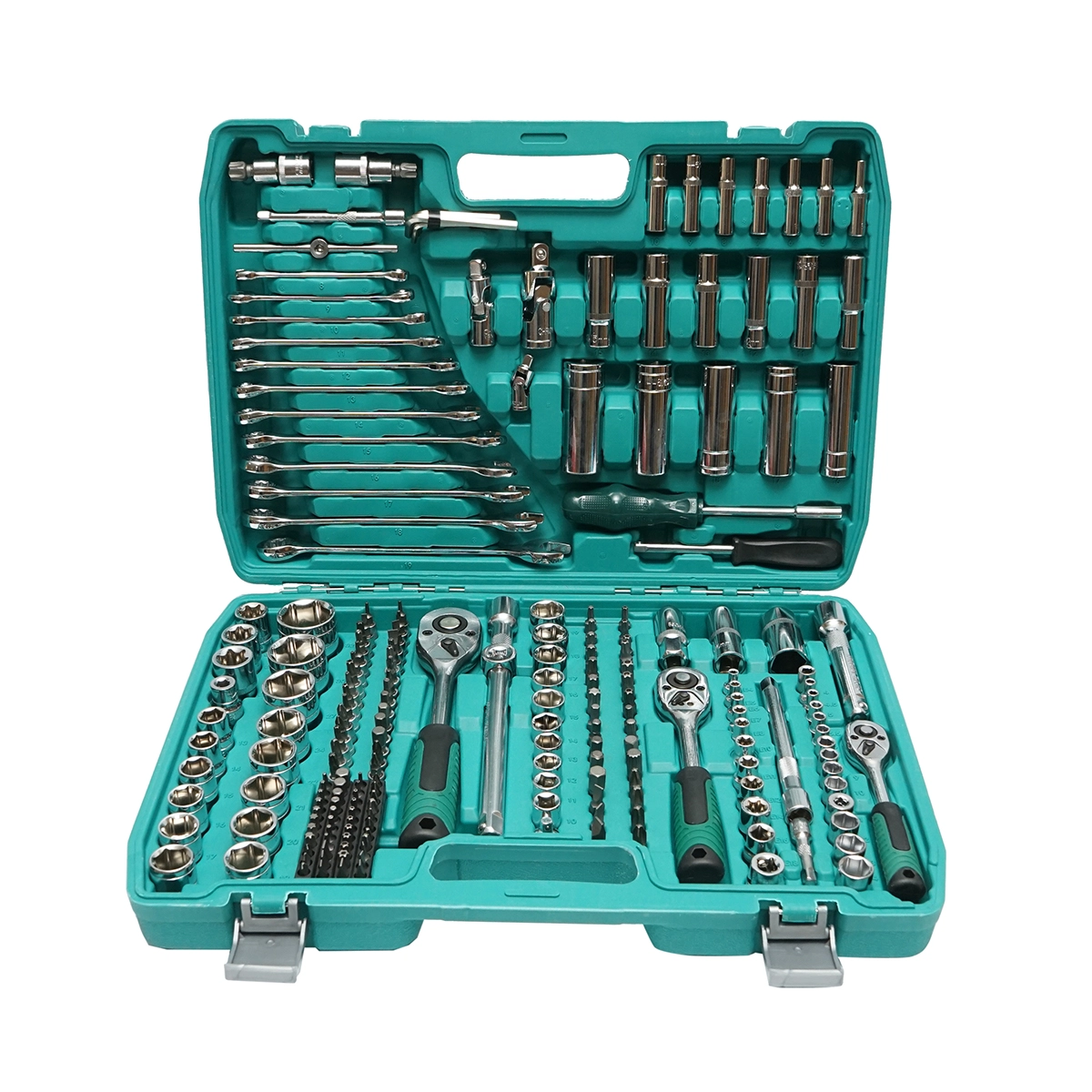 Trusa chei combinate, tubulare, fixe, antrenor cu clichet 216 Breckner Germany [1]