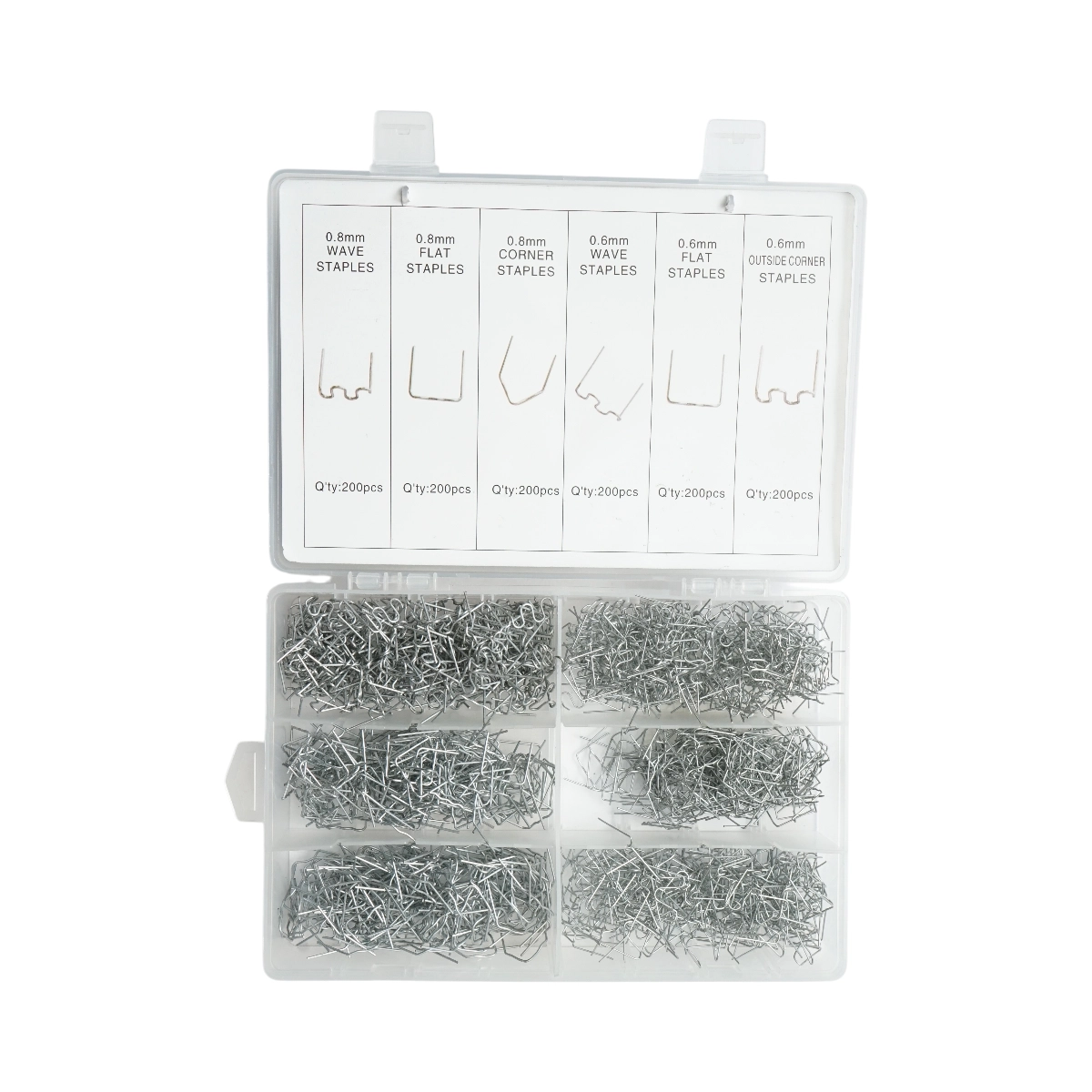 Trusa capse pentru pistol lipit plastic 1200 piese Breckner Germany [2]