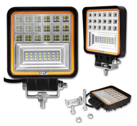 Proiector LED SMD auto OffRoad 160W indicator, LVT, IP67, carcasa aluminiu Patrat [2]