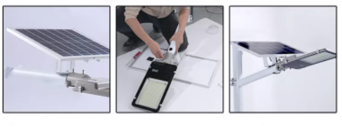 Lampa Solara 500W IP 65 6500K cu suport si panou solar si telecomanda [4]