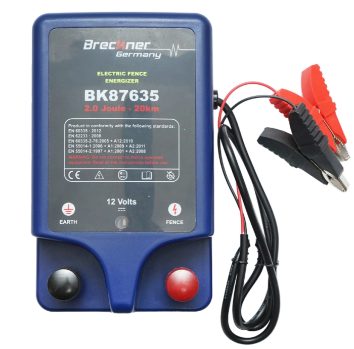 Aparat Generator impulsuri 12V 2 Joule 20 km cu impamantare pentru gard electric [2]