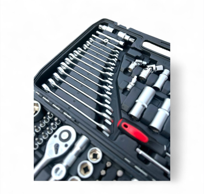 Trusă de scule profesională 216 piese – chei tubulare, clichet, biți, accesorii [6]