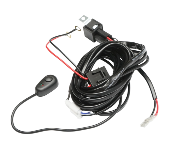 Cablaj Cu Releu si buton,led bar,proiector auto [2]