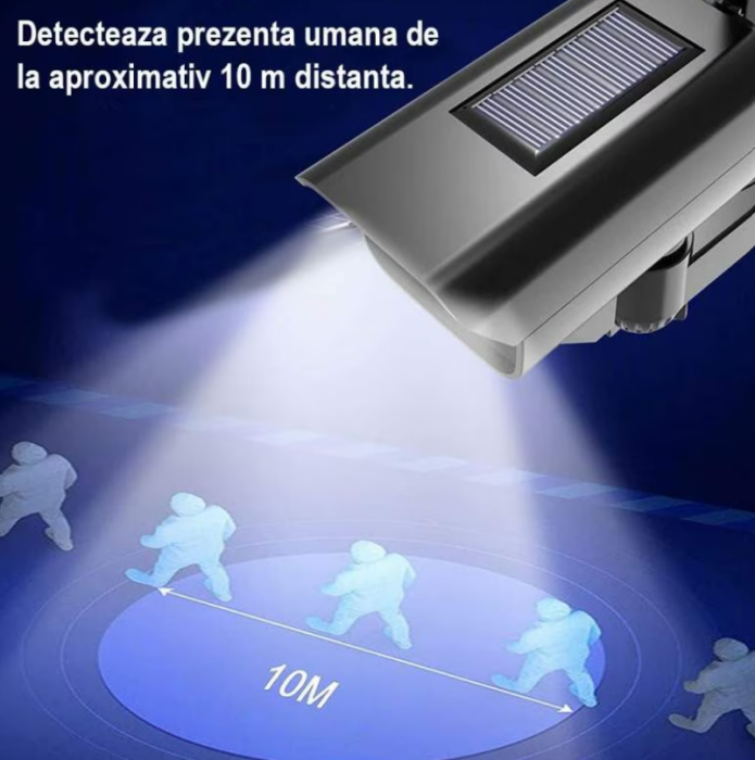 Camera Led Solara Falsa cu Senzor de Miscare si Telecomanda, Lampa Stradala [6]