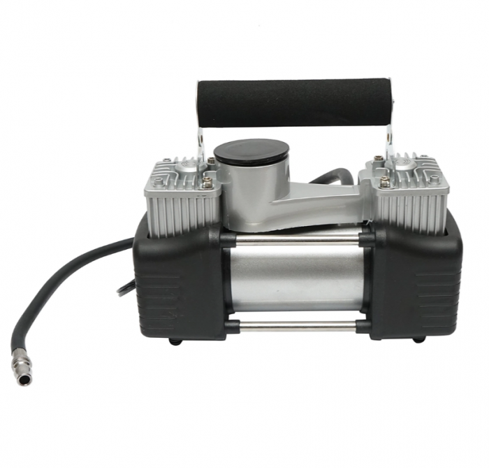 Compresor aer umflat roti 12V 150PSI 85l/min 2 cilindrii cablu 3m pentru priza bricheta auto [3]