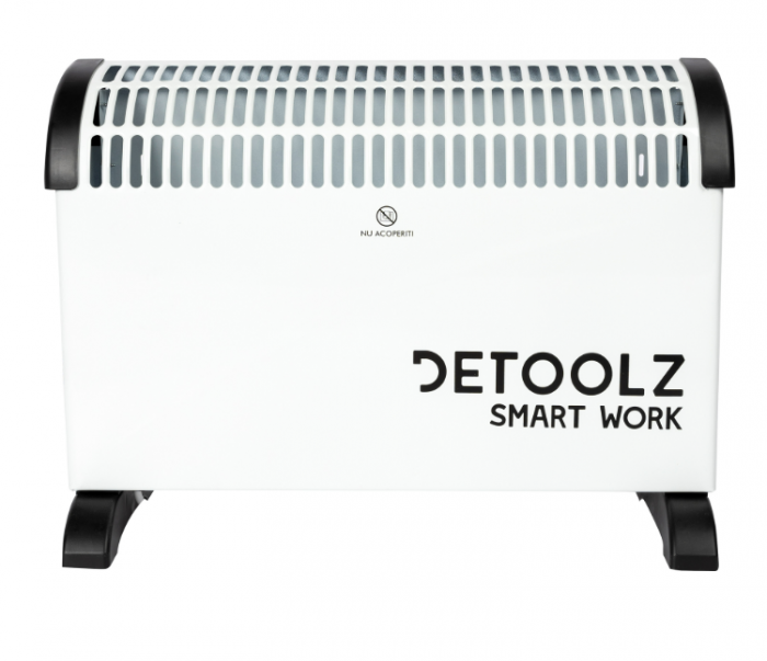 Convector,calorifer electric Detoolz, 2KW, 3 trepte de putere, cu termostat reglabil [3]