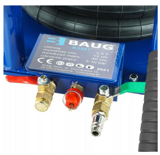 Cric Pneumatic 3,5 T cu 3 perne si cu manere [6]