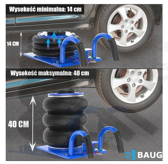Cric Pneumatic 3,5 T cu 3 perne si cu manere [5]