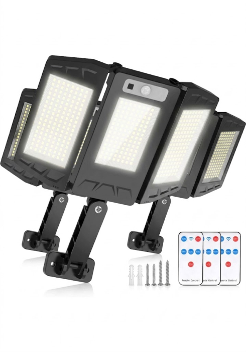 Set 3 bucati Lampă Triplă Solară de Perete cu Senzor de Mișcare [2]