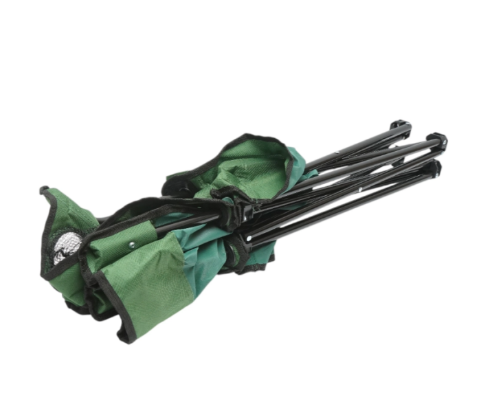 Scaun Camping Pliabil Verde cu Suport Pahar, Husa Transport, Structura Metalica 50x80x80cm [6]