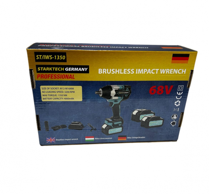 Cheie Pistol Impact 2 Acumulatori 68V 4A 1350 Nm [5]