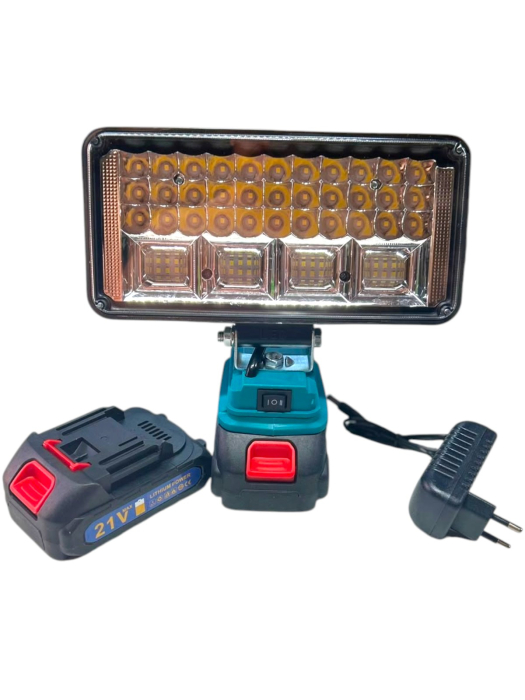 Proiector Led Portabil cu 2 Acumulatori 21V, Lampa de Lucru Ultra-Puternic [2]