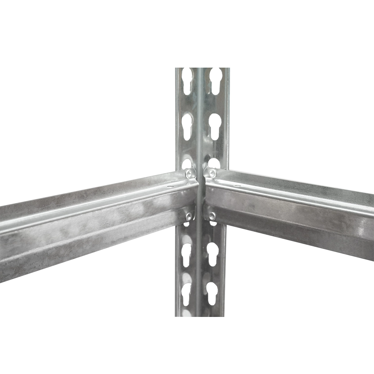 Raft metalic cu 5 polite MDF, 180x90x30cm, 120kg/polita, montaj fara suruburi Breckner Germany [5]