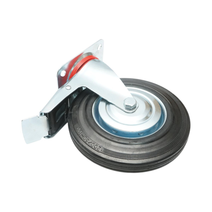 Roata pivotanta carucior industriala 200x44mm cu frana Breckner Germany [6]
