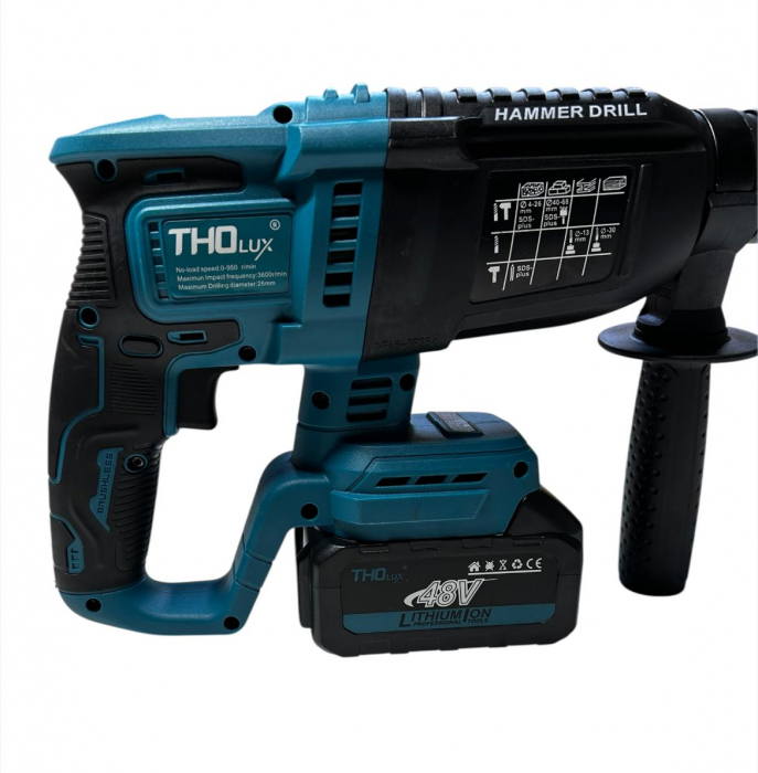 Ciocan Rotopercutor cu percuție,picamar cu acumulatorii 2x48V THO LUX [4]