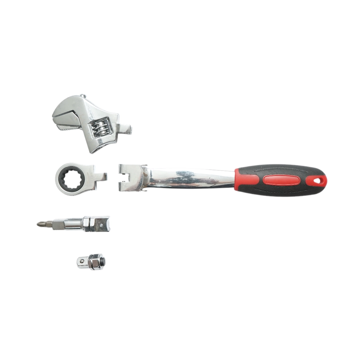 Trusa chei inelare cu clichet 8-19mm, cheie reglabila, biti hex, drepti, cruce 26 piese Breckner Germany [5]