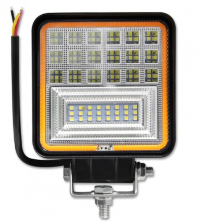 Proiector LED SMD auto OffRoad 160W indicator, LVT, IP67, carcasa aluminiu Patrat