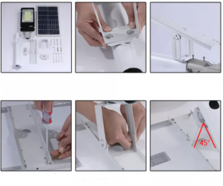 Lampa Solara 500W IP 65 6500K cu suport si panou solar si telecomanda [2]