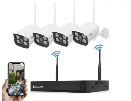 Camere Video Supraveghere - Camera Video set 4 Buc Wifi,NVR 4k HD CCTV